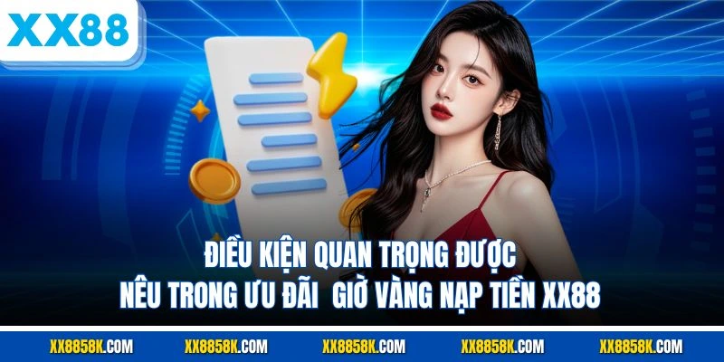 Điều kiện quan trọng được nêu trong ưu đãi giờ vàng nạp tiền XX88